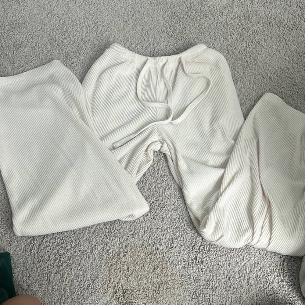 SHEIN Cream Ribbed Knitwear